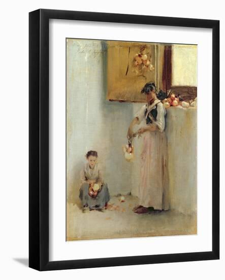 Stringing Onions, C.1882-John Singer Sargent-Framed Giclee Print