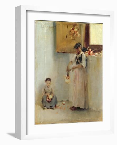 Stringing Onions, C.1882-John Singer Sargent-Framed Giclee Print