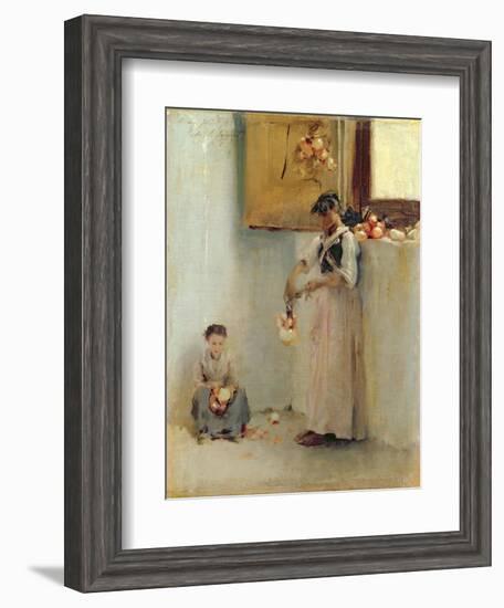 Stringing Onions, C.1882-John Singer Sargent-Framed Giclee Print