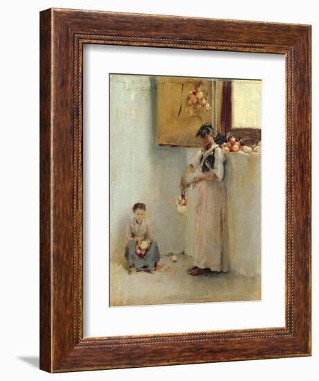 Stringing Onions, C.1882-John Singer Sargent-Framed Giclee Print