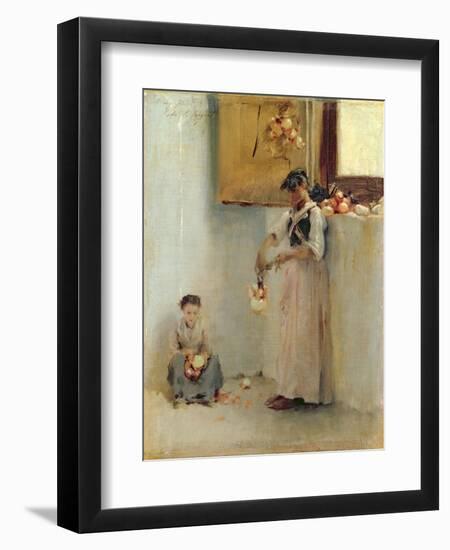 Stringing Onions, C.1882-John Singer Sargent-Framed Giclee Print