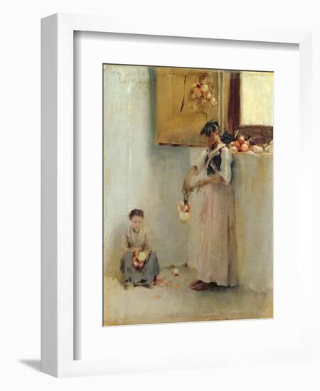 Stringing Onions, C.1882-John Singer Sargent-Framed Giclee Print