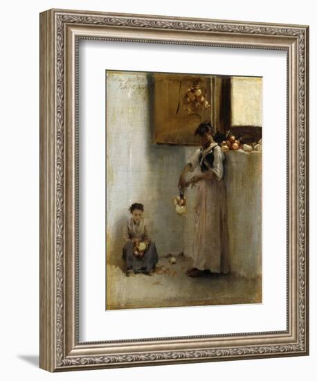 Stringing Onions, C.1882-John Singer Sargent-Framed Giclee Print