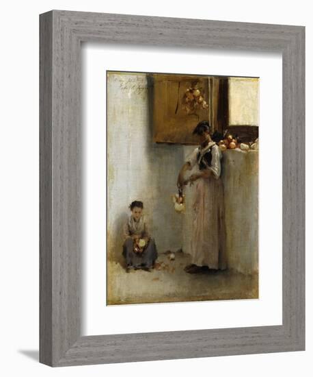 Stringing Onions, C.1882-John Singer Sargent-Framed Giclee Print