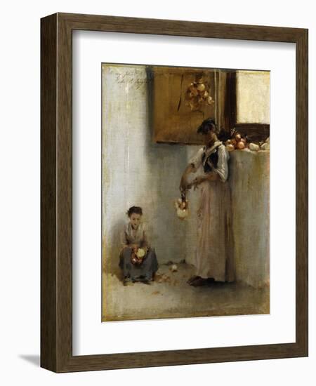 Stringing Onions, C.1882-John Singer Sargent-Framed Giclee Print