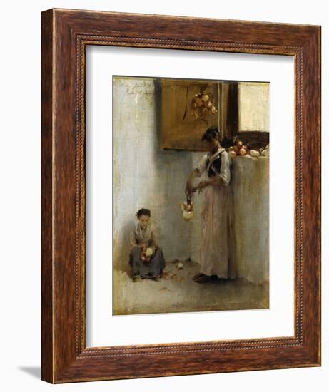 Stringing Onions, C.1882-John Singer Sargent-Framed Giclee Print