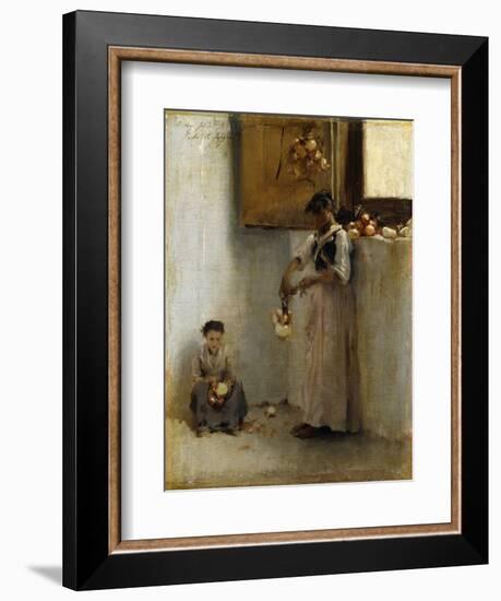 Stringing Onions, C.1882-John Singer Sargent-Framed Giclee Print