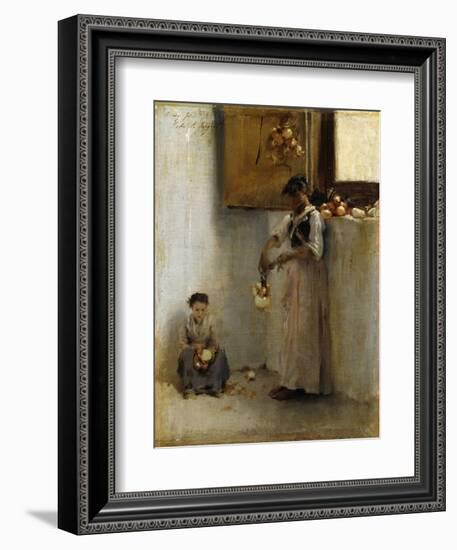 Stringing Onions, C.1882-John Singer Sargent-Framed Giclee Print