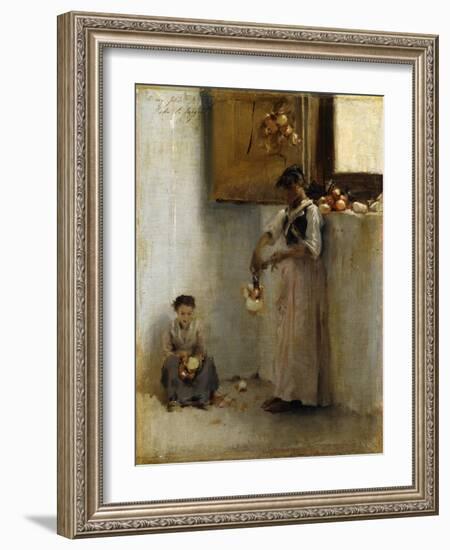 Stringing Onions, C.1882-John Singer Sargent-Framed Giclee Print