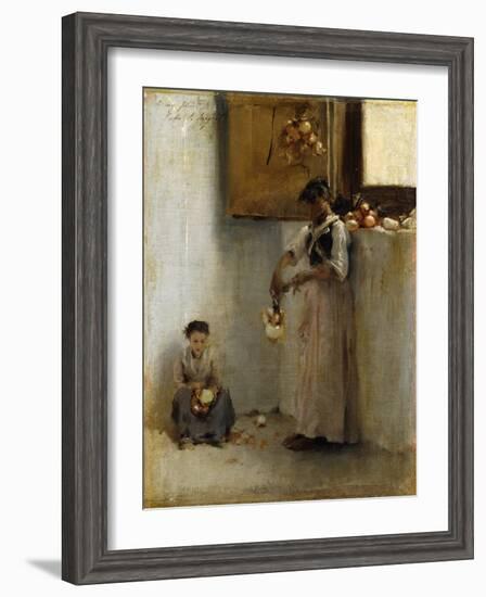 Stringing Onions, C.1882-John Singer Sargent-Framed Giclee Print