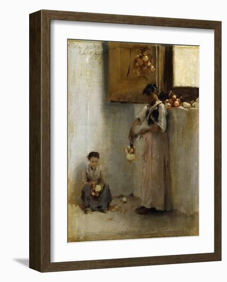 Stringing Onions, C.1882-John Singer Sargent-Framed Giclee Print