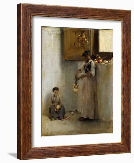 Stringing Onions, C.1882-John Singer Sargent-Framed Giclee Print