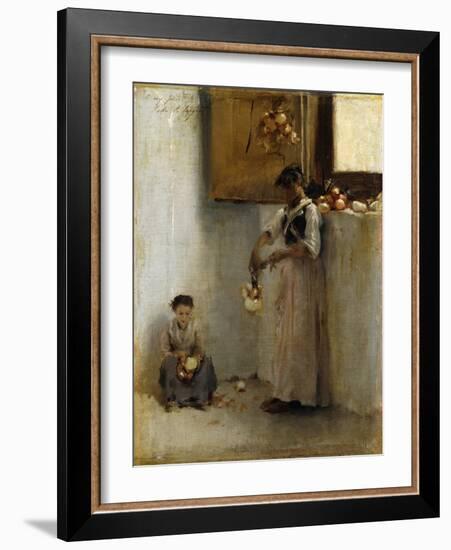 Stringing Onions, C.1882-John Singer Sargent-Framed Giclee Print