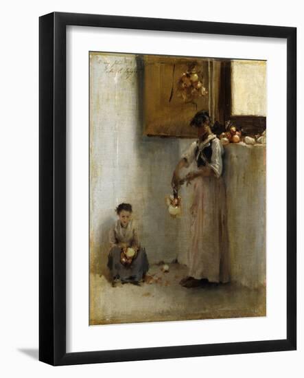 Stringing Onions, C.1882-John Singer Sargent-Framed Giclee Print