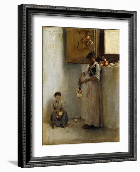 Stringing Onions, C.1882-John Singer Sargent-Framed Giclee Print