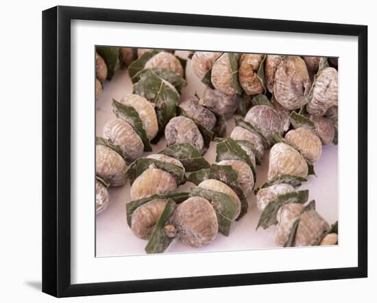 Strings of Dried Figs in the Market, Dubrovnik, Dalmatia, Croatia-Peter Higgins-Framed Photographic Print