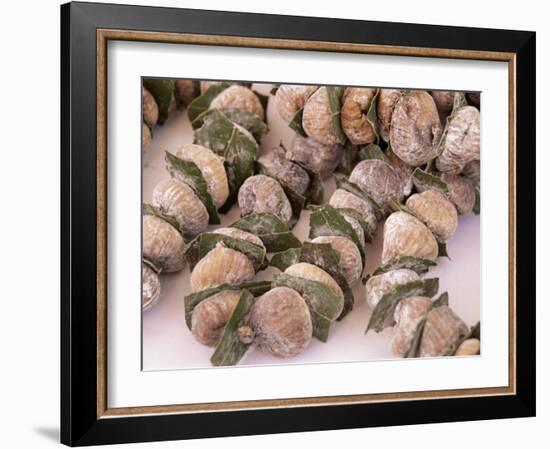 Strings of Dried Figs in the Market, Dubrovnik, Dalmatia, Croatia-Peter Higgins-Framed Photographic Print