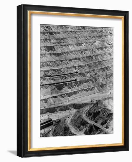 Strip Mining Operation at the Bingham Copper Mine-Andreas Feininger-Framed Photographic Print