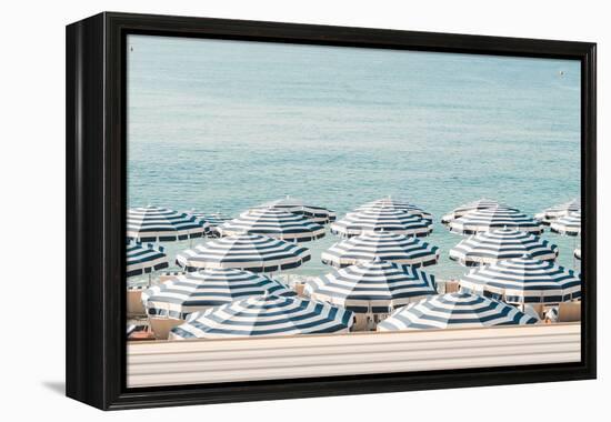 Striped Beach Umbrellas-Grace Digital Art Co-Framed Premier Image Canvas