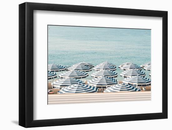 Striped Beach Umbrellas-Grace Digital Art Co-Framed Photographic Print