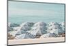 Striped Beach Umbrellas-Grace Digital Art Co-Mounted Photographic Print