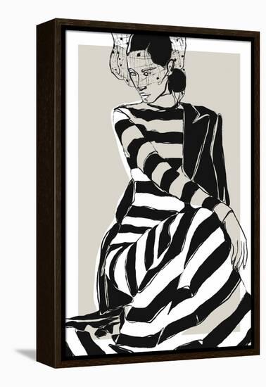 Striped Dress-Treechild-Framed Premier Image Canvas