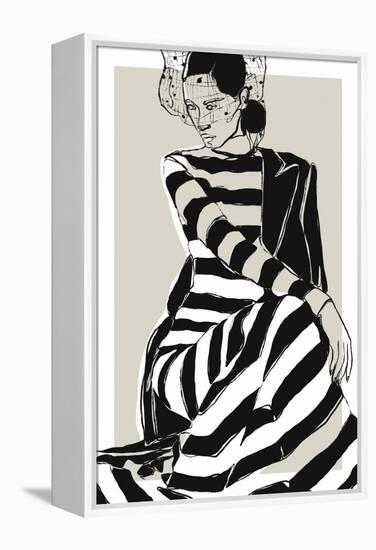 Striped Dress-Treechild-Framed Premier Image Canvas