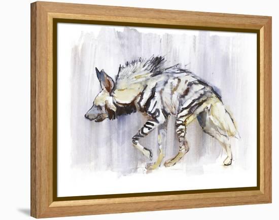 Striped Hyaena, 2010-Mark Adlington-Framed Premier Image Canvas