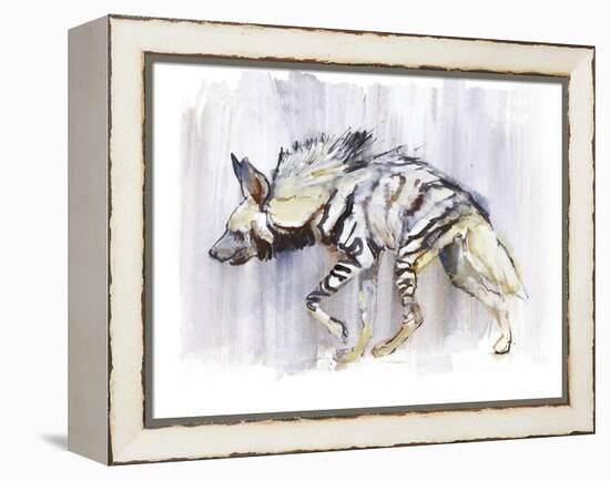 Striped Hyaena, 2010-Mark Adlington-Framed Premier Image Canvas