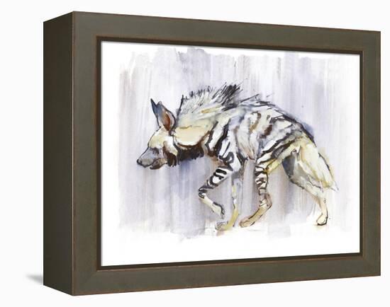 Striped Hyaena, 2010-Mark Adlington-Framed Premier Image Canvas