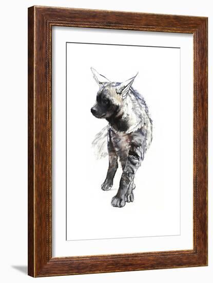 Striped Hyaena Pup, 2010-Mark Adlington-Framed Giclee Print