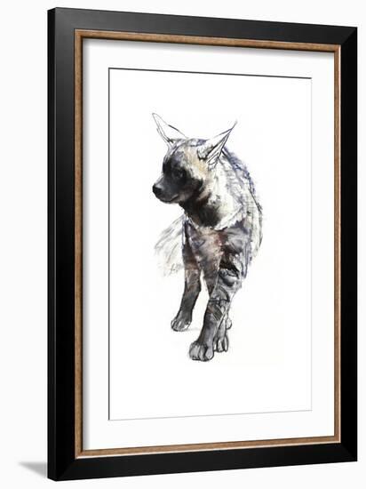 Striped Hyaena Pup, 2010-Mark Adlington-Framed Giclee Print