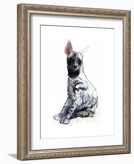 Striped Hyaena Pup, 2010-Mark Adlington-Framed Giclee Print