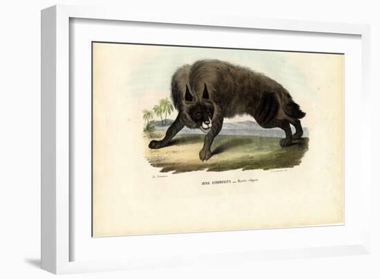 Striped Hyena, 1863-79-Raimundo Petraroja-Framed Giclee Print