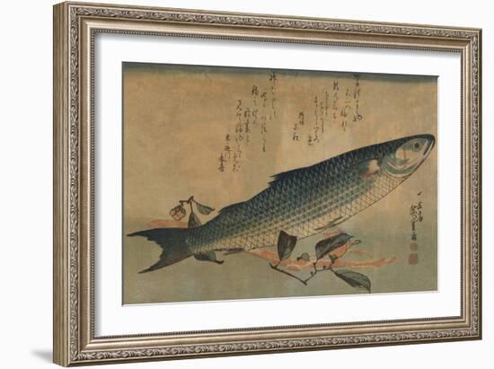 Striped Mullet-Ando Hiroshige-Framed Art Print