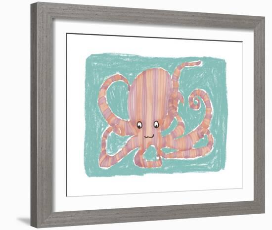 Striped Octopus-Katrien Soeffers-Framed Giclee Print