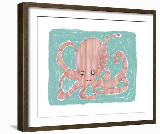 Striped Octopus-Katrien Soeffers-Framed Giclee Print