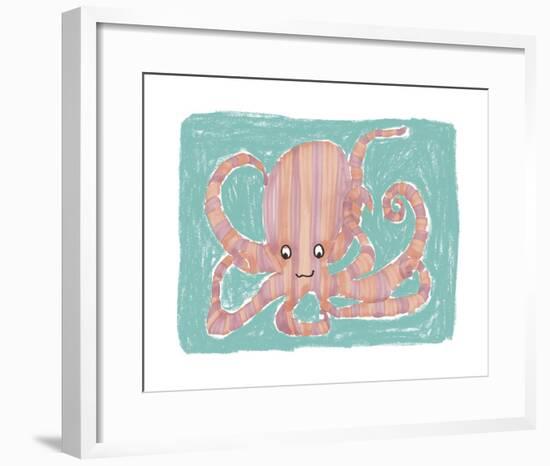 Striped Octopus-Katrien Soeffers-Framed Giclee Print