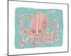 Striped Octopus-Katrien Soeffers-Mounted Giclee Print