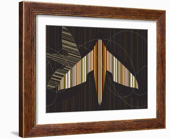 Striped Paper Planes-Belen Mena-Framed Giclee Print