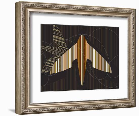 Striped Paper Planes-Belen Mena-Framed Giclee Print