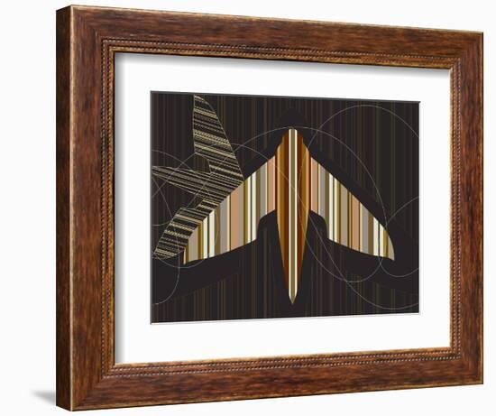 Striped Paper Planes-Belen Mena-Framed Giclee Print