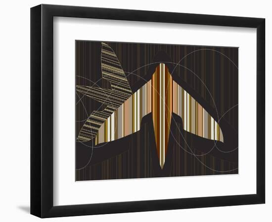 Striped Paper Planes-Belen Mena-Framed Giclee Print