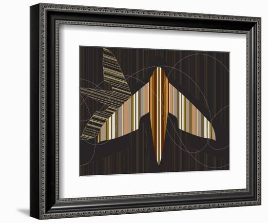 Striped Paper Planes-Belen Mena-Framed Giclee Print