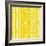 Striped Pattern with Brushed Lines in Yellow.-tukkki-Framed Art Print