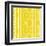 Striped Pattern with Brushed Lines in Yellow.-tukkki-Framed Art Print