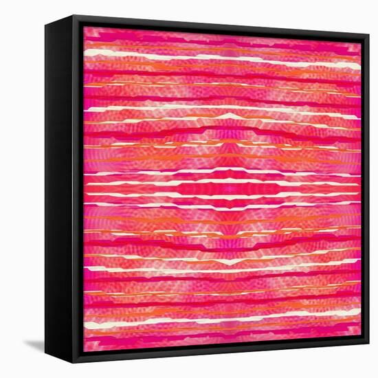 Striped Raspberries-Deanna Tolliver-Framed Premier Image Canvas