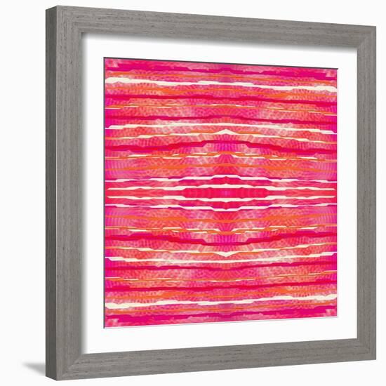 Striped Raspberries-Deanna Tolliver-Framed Giclee Print