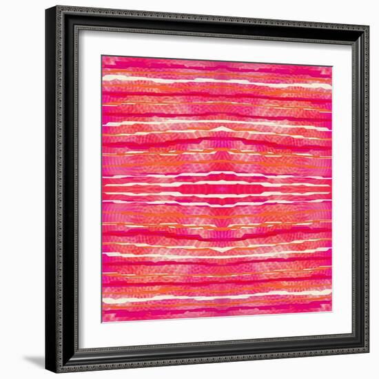 Striped Raspberries-Deanna Tolliver-Framed Giclee Print