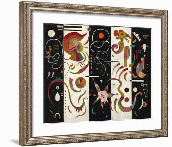 Striped (Raye)-Wassily Kandinsky-Framed Giclee Print